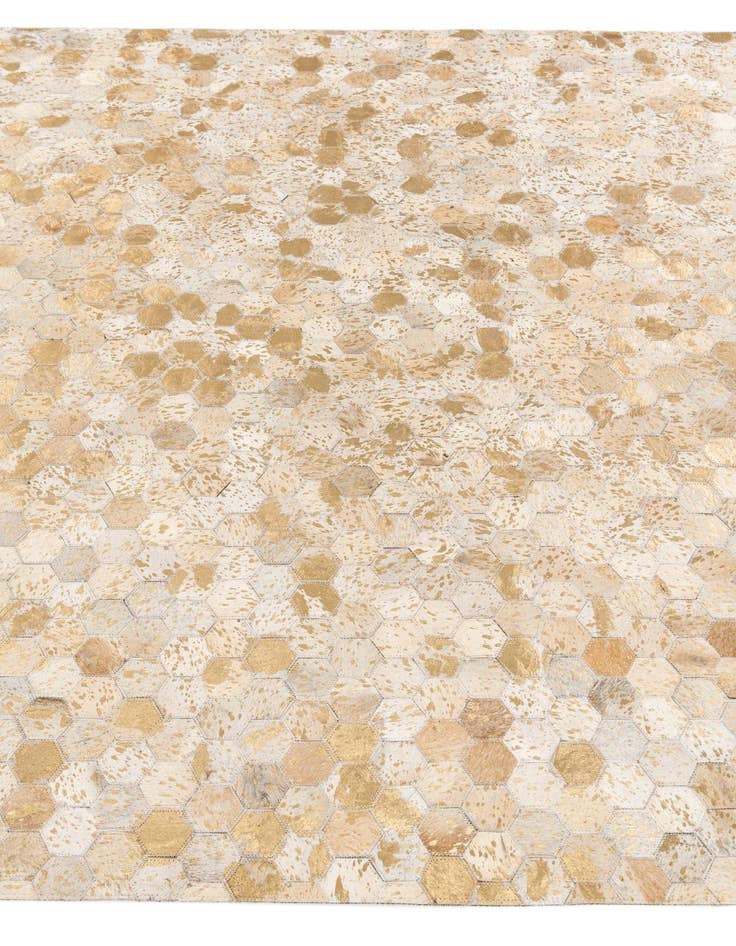 Detail image of  5' 3 x 7' 5 Cowhide Stocks Rug