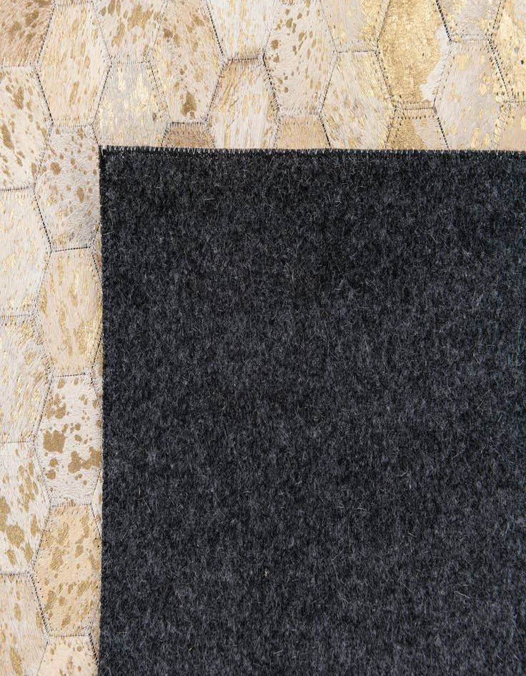 Detail image of  5' 3 x 7' 5 Cowhide Stocks Rug