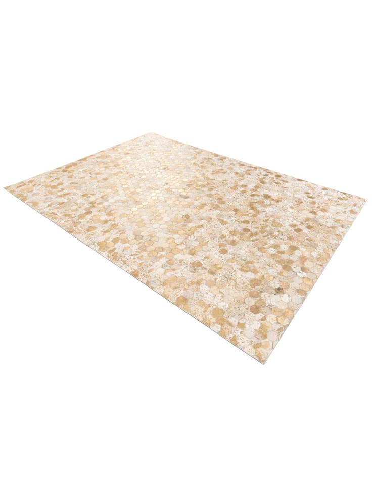 Detail image of  5' 3 x 7' 6 Cowhide Stocks Rug