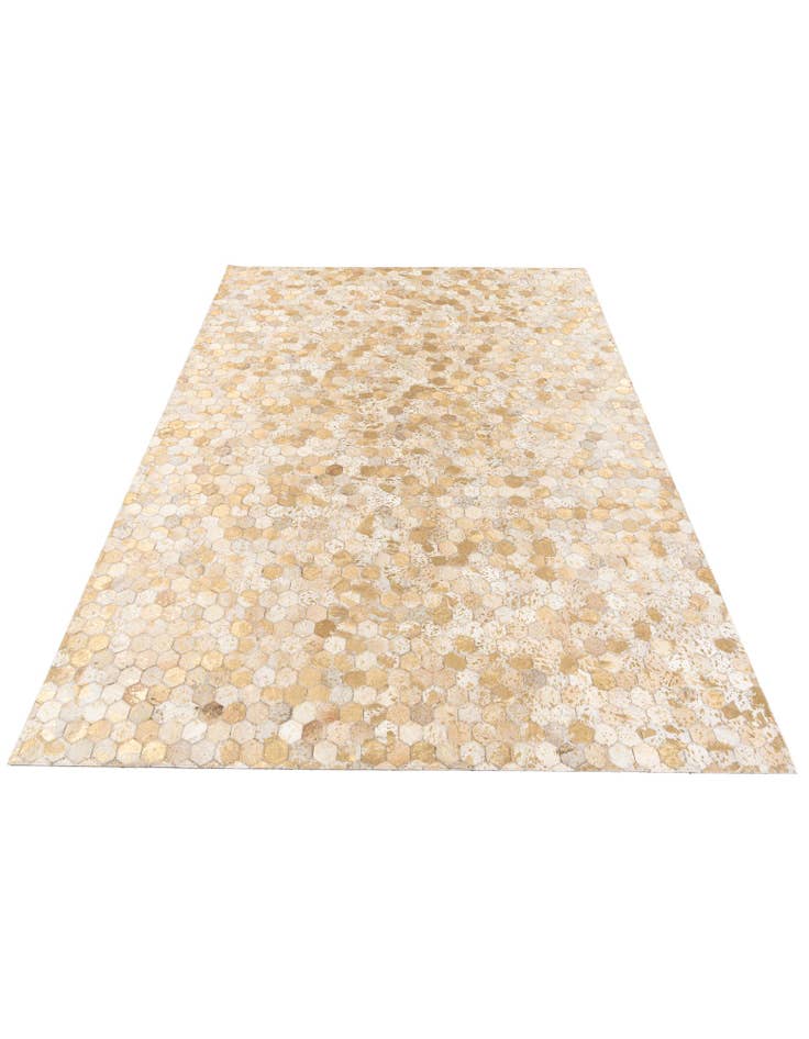 Detail image of  5' 3 x 7' 6 Cowhide Stocks Rug