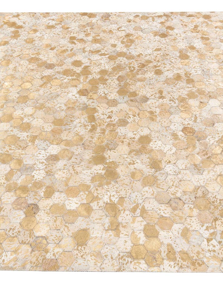 Detail image of  5' 3 x 7' 6 Cowhide Stocks Rug