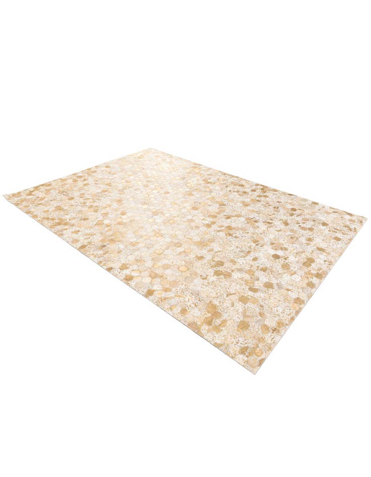 Detail image of  5' 3 x 7' 5 Cowhide Stocks Rug