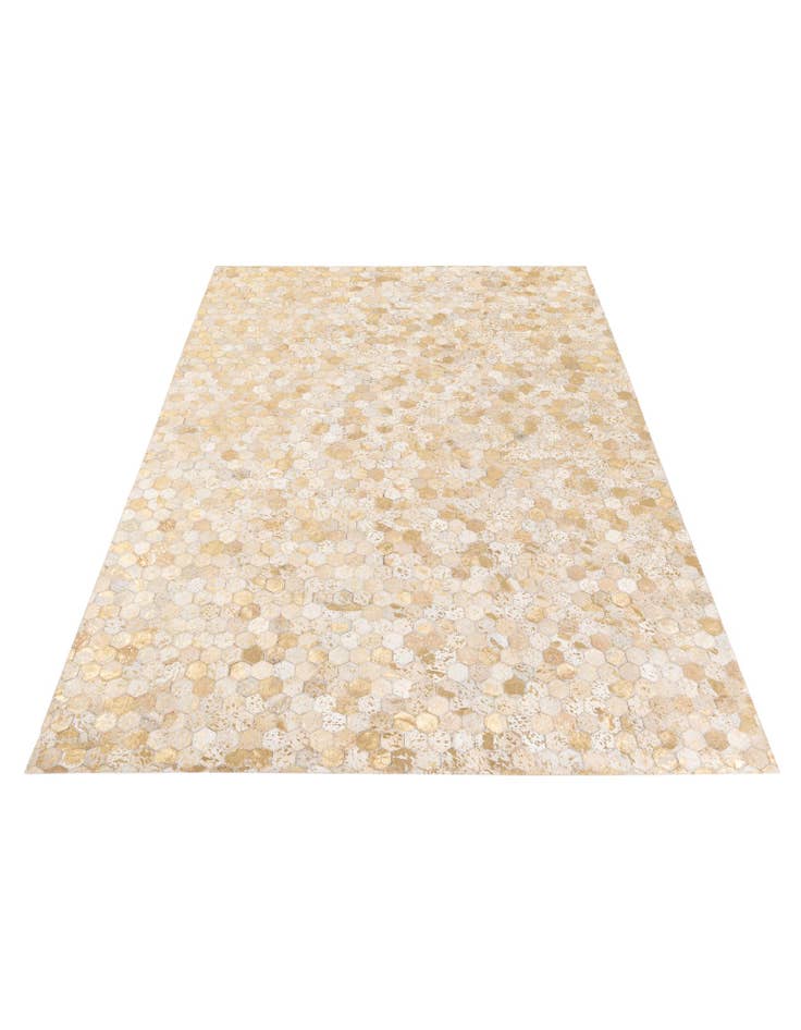 Detail image of  5' 3 x 7' 5 Cowhide Stocks Rug