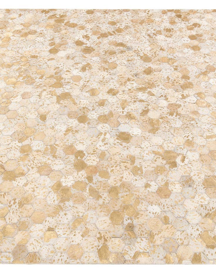 Detail image of  5' 3 x 7' 5 Cowhide Stocks Rug