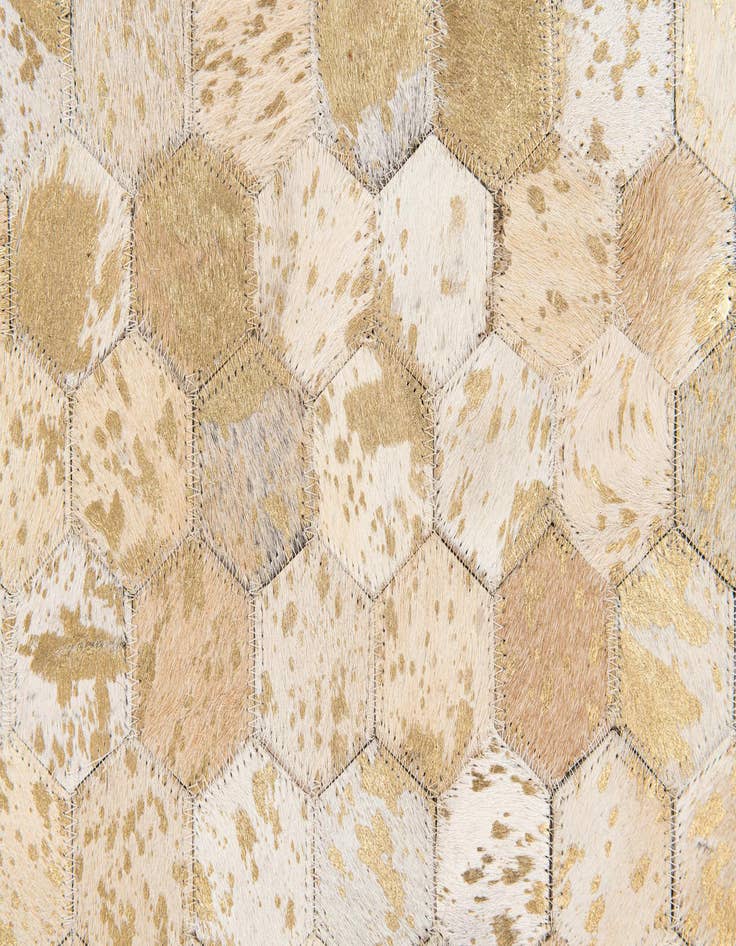 Detail image of  5' 3 x 7' 5 Cowhide Stocks Rug