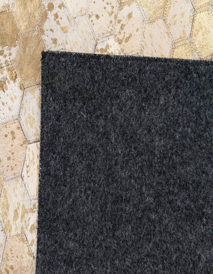 Detail image of  5' 3 x 7' 5 Cowhide Stocks Rug