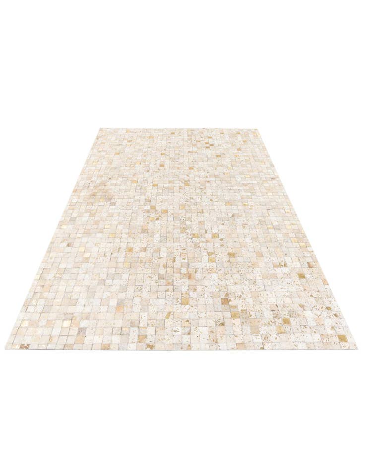 Detail image of  5' 2 x 7' 5 Cowhide Stocks Rug