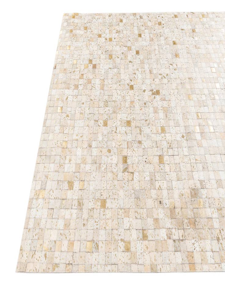 Detail image of  5' 2 x 7' 5 Cowhide Stocks Rug