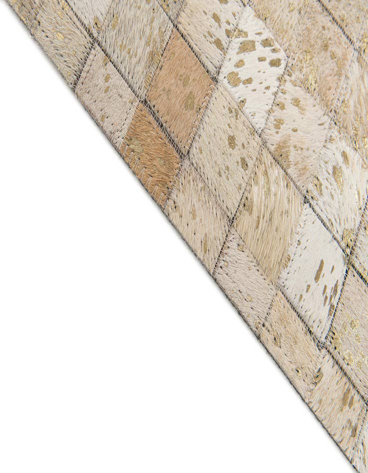 Detail image of  5' 2 x 7' 5 Cowhide Stocks Rug