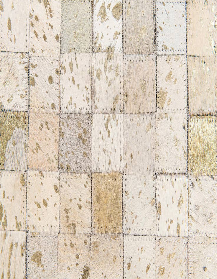 Detail image of  5' 2 x 7' 5 Cowhide Stocks Rug