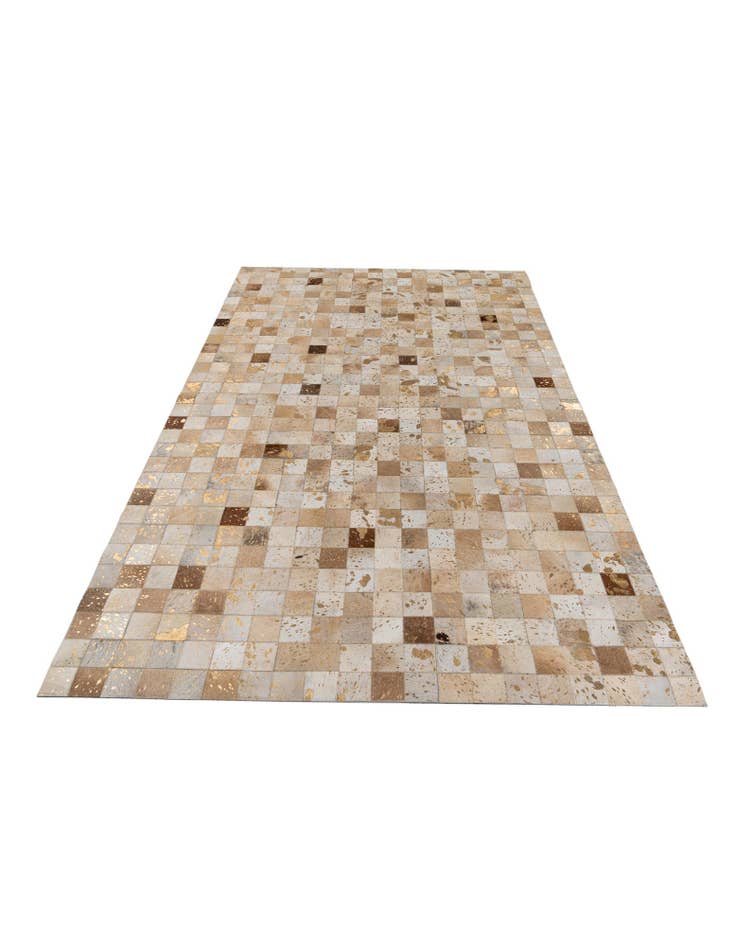 Detail image of  5' x 8' Cowhide Stocks Rug