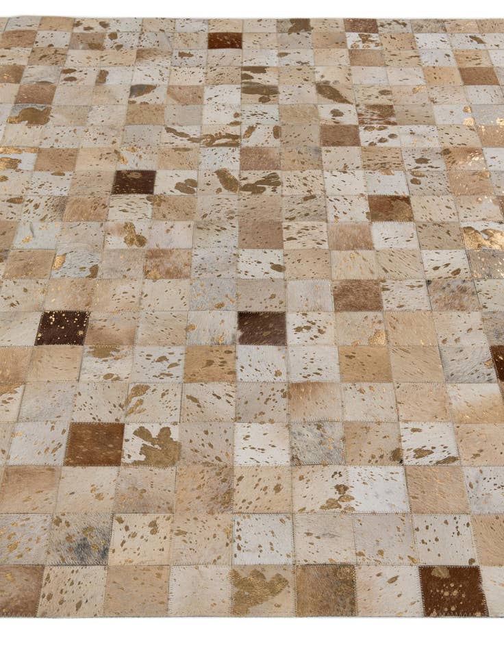 Detail image of  5' x 8' Cowhide Stocks Rug