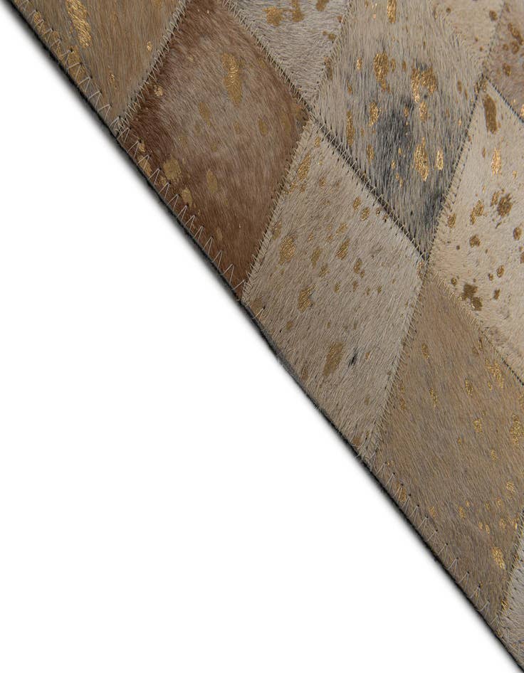 Detail image of  5' x 8' Cowhide Stocks Rug