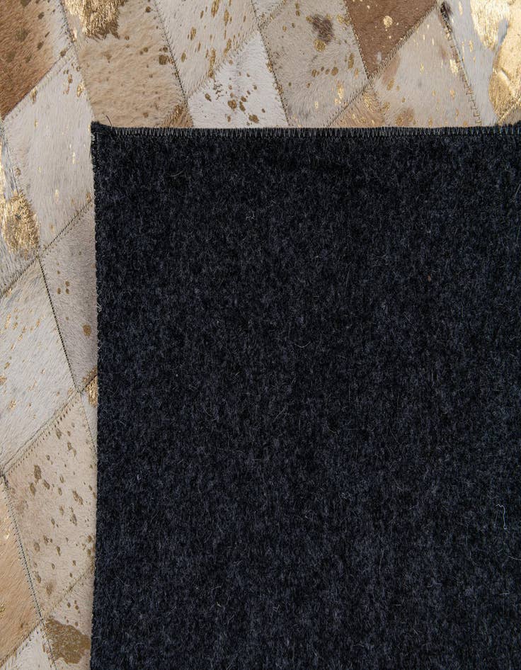 Detail image of  5' x 8' Cowhide Stocks Rug