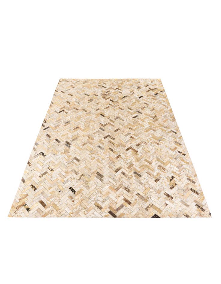 Detail image of  5' 3 x 7' 7 Cowhide Stocks Rug