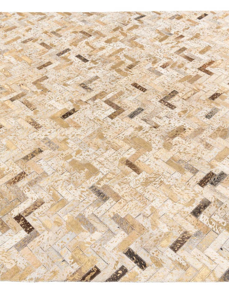 Detail image of  5' 3 x 7' 7 Cowhide Stocks Rug