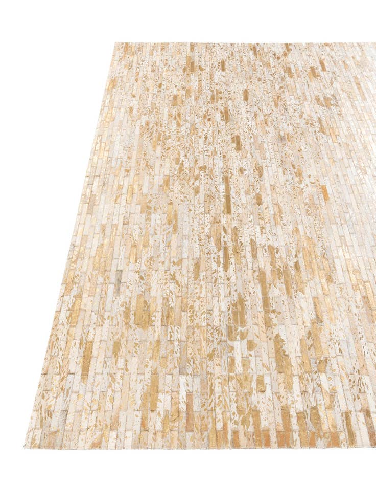 Detail image of  5' 4 x 7' 5 Cowhide Stocks Rug