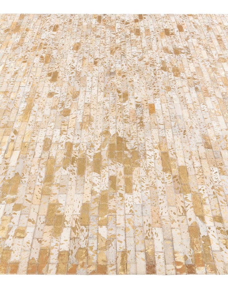 Detail image of  5' 4 x 7' 5 Cowhide Stocks Rug