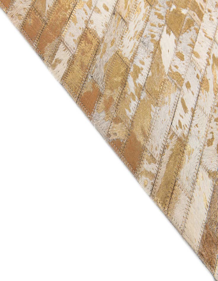 Detail image of  5' 4 x 7' 5 Cowhide Stocks Rug