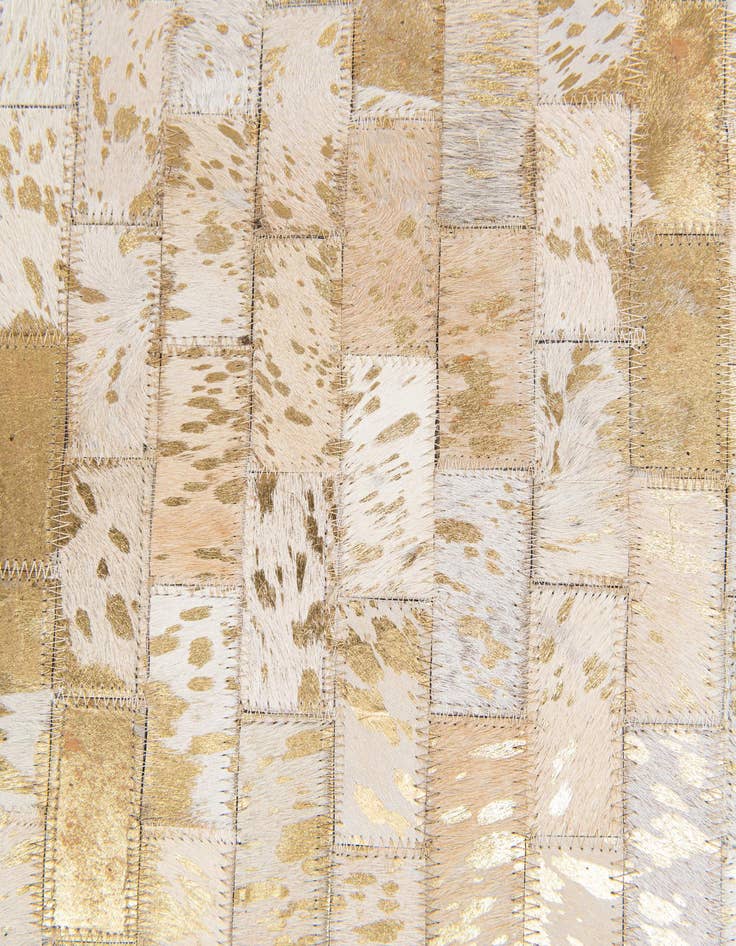 Detail image of  5' 4 x 7' 5 Cowhide Stocks Rug