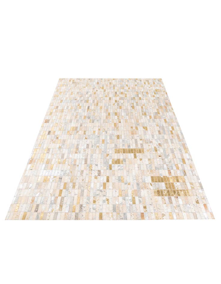 Detail image of  4' 10 x 8' 2 Cowhide Stocks Rug