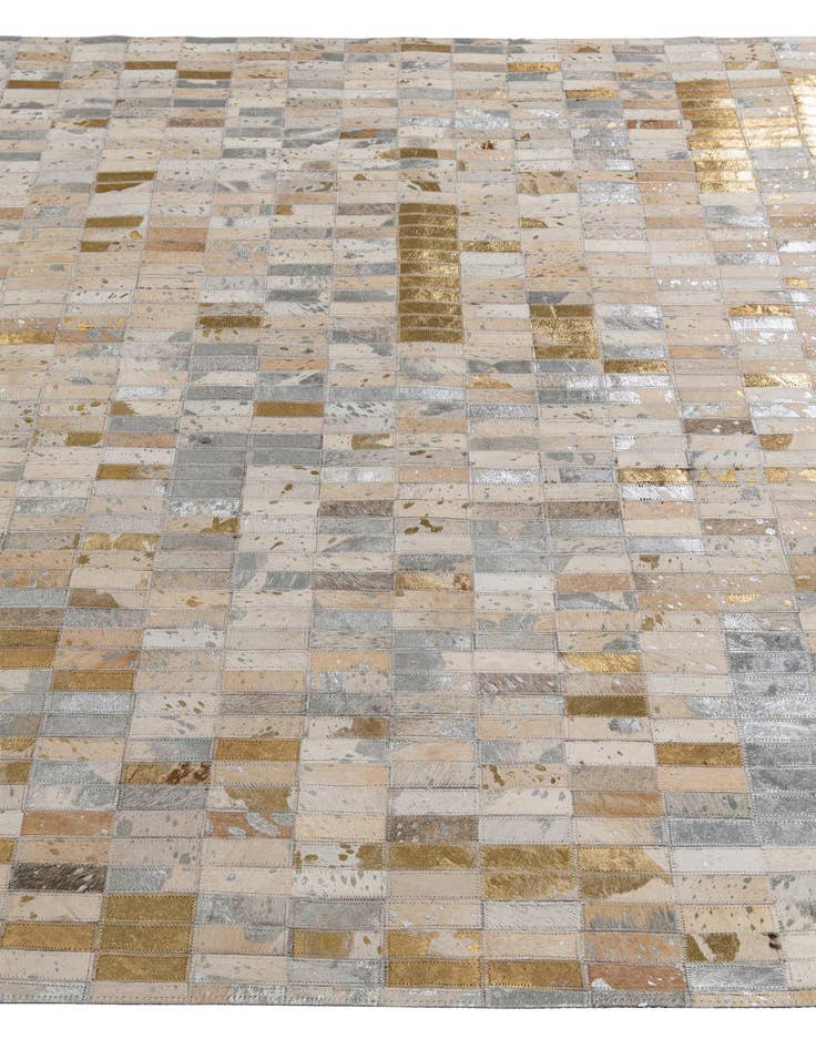 Detail image of  4' 10 x 8' 2 Cowhide Stocks Rug