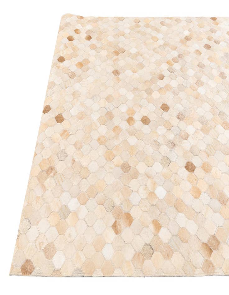 Detail image of  4' 8 x 6' 7 Cowhide Stocks Rug