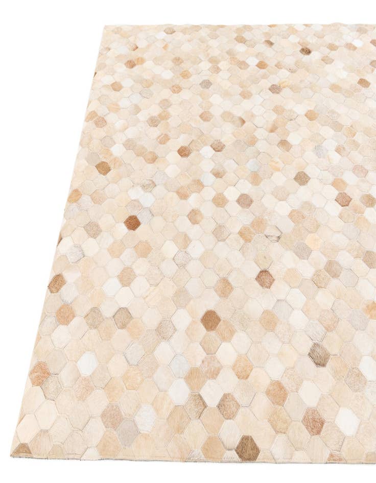 Detail image of  4' 8 x 6' 8 Cowhide Stocks Rug