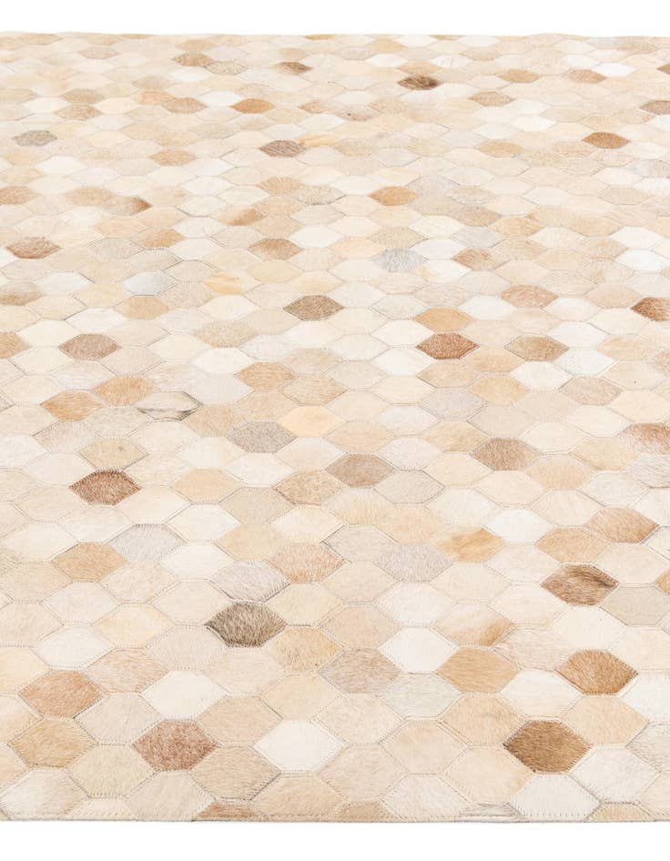 Detail image of  4' 8 x 6' 8 Cowhide Stocks Rug