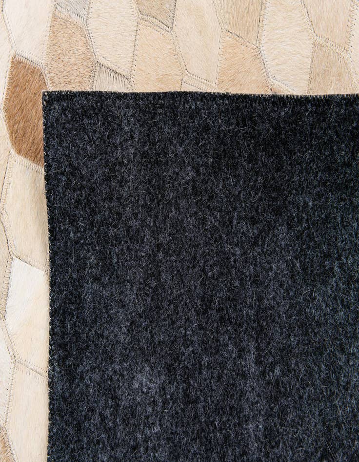 Detail image of  4' 8 x 6' 8 Cowhide Stocks Rug
