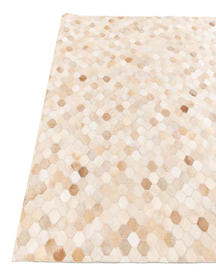 Detail image of  4' 8 x 6' 7 Cowhide Stocks Rug