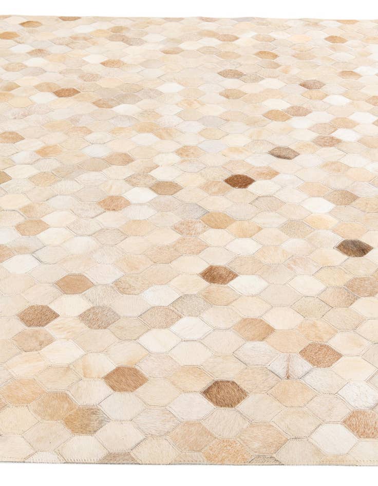 Detail image of  4' 8 x 6' 7 Cowhide Stocks Rug