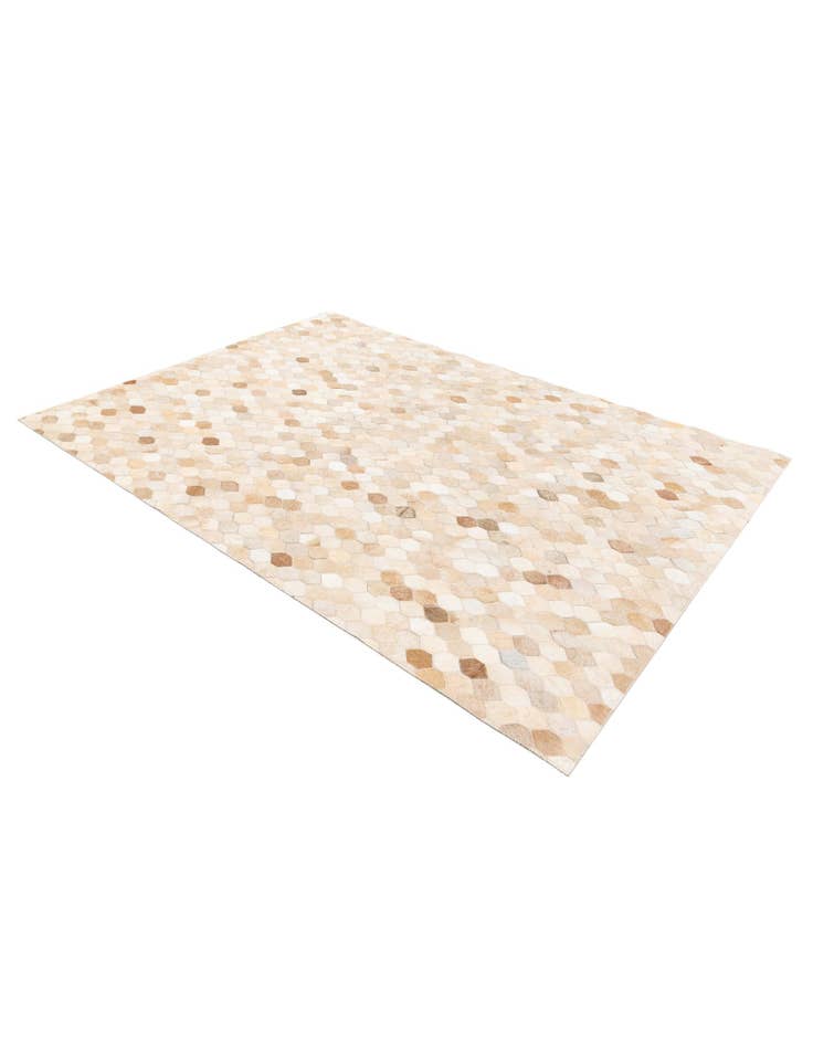 Detail image of  4' 8 x 6' 7 Cowhide Stocks Rug