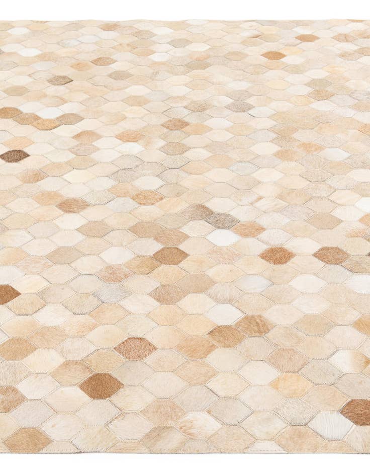 Detail image of  4' 8 x 6' 7 Cowhide Stocks Rug