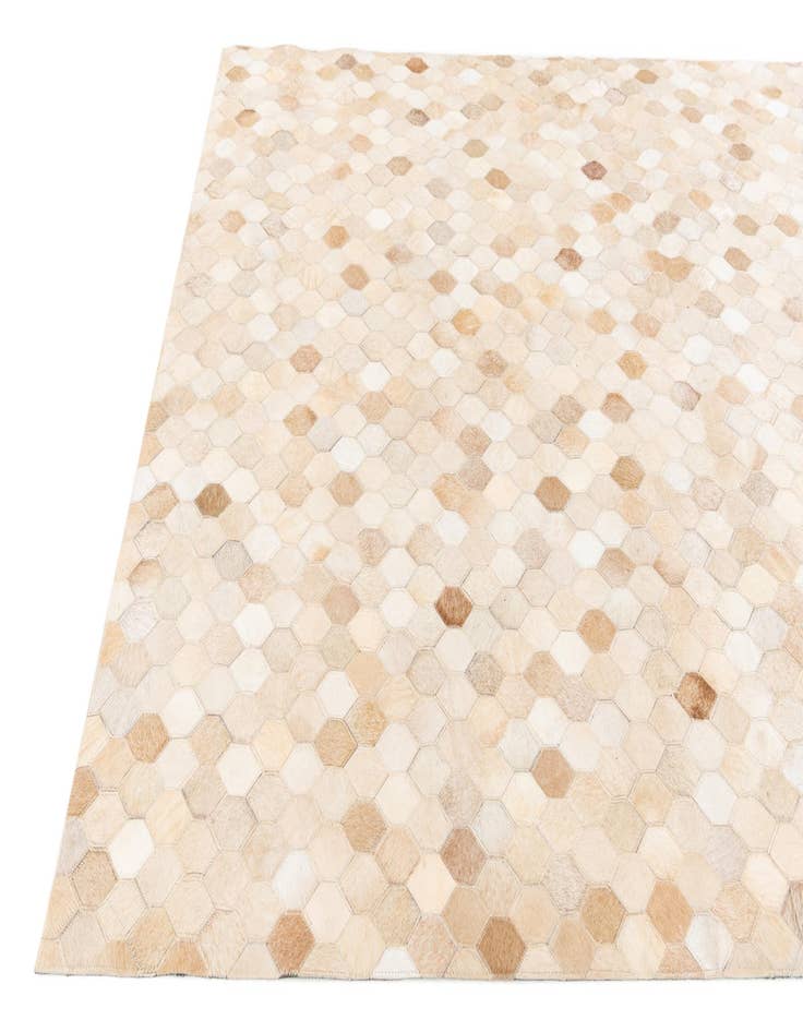 Detail image of  4' 6 x 6' 7 Cowhide Stocks Rug