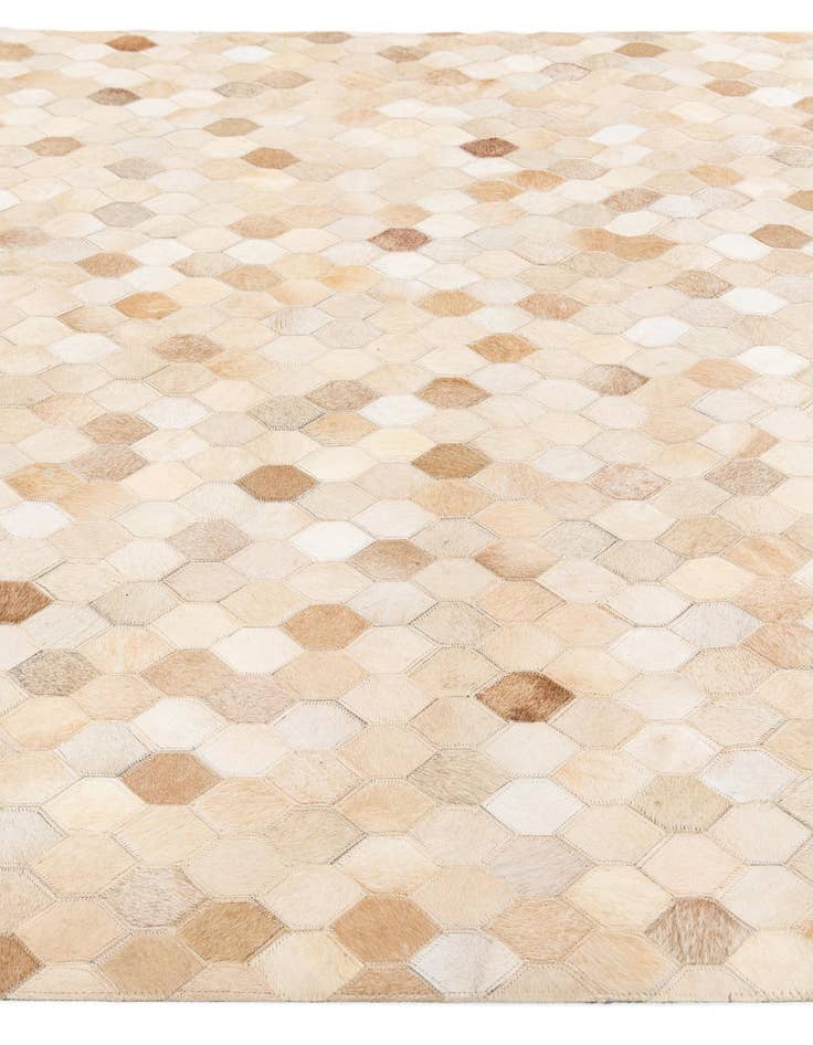 Detail image of  4' 6 x 6' 7 Cowhide Stocks Rug