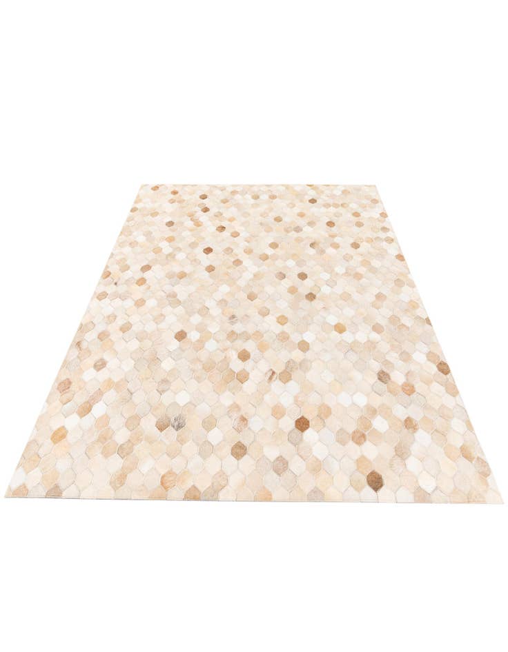 Detail image of  4' 8 x 6' 7 Cowhide Stocks Rug