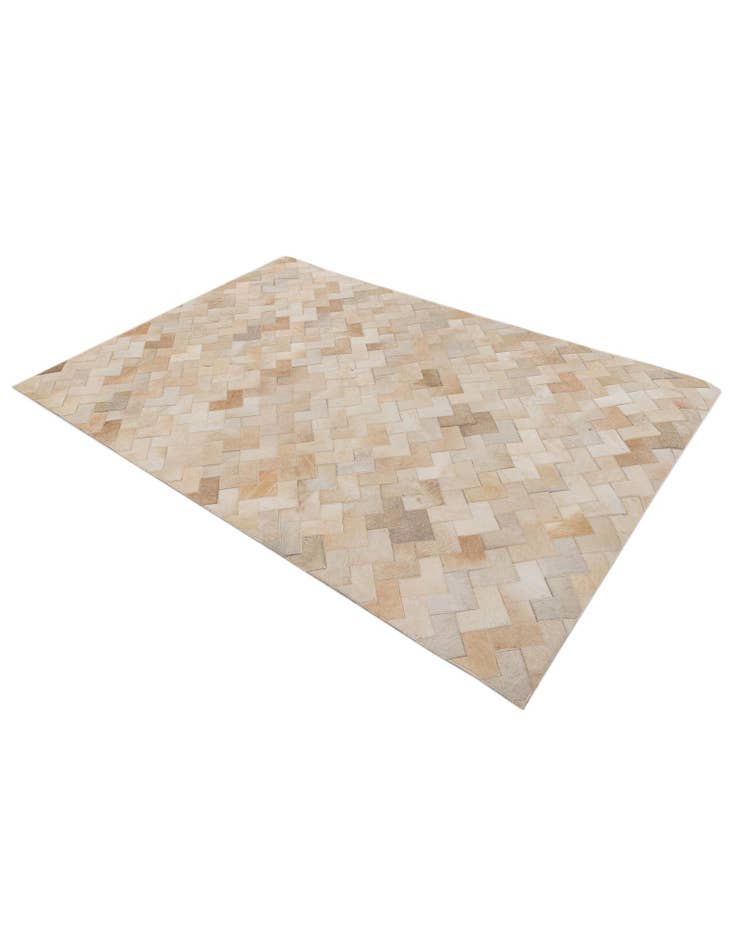 Detail image of  4' 1 x 5' 11 Cowhide Stocks Rug