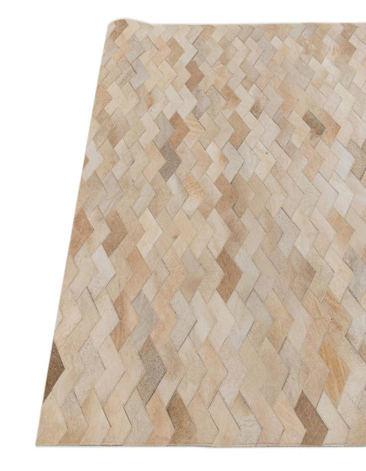 Detail image of  4' 1 x 5' 11 Cowhide Stocks Rug