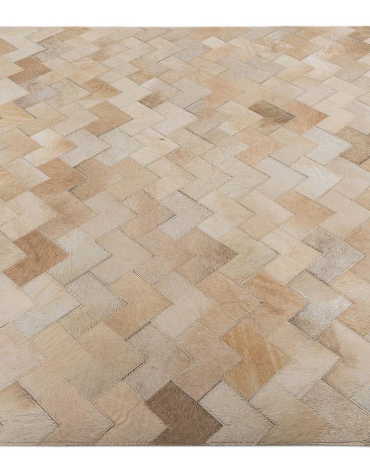 Detail image of  4' 1 x 5' 11 Cowhide Stocks Rug