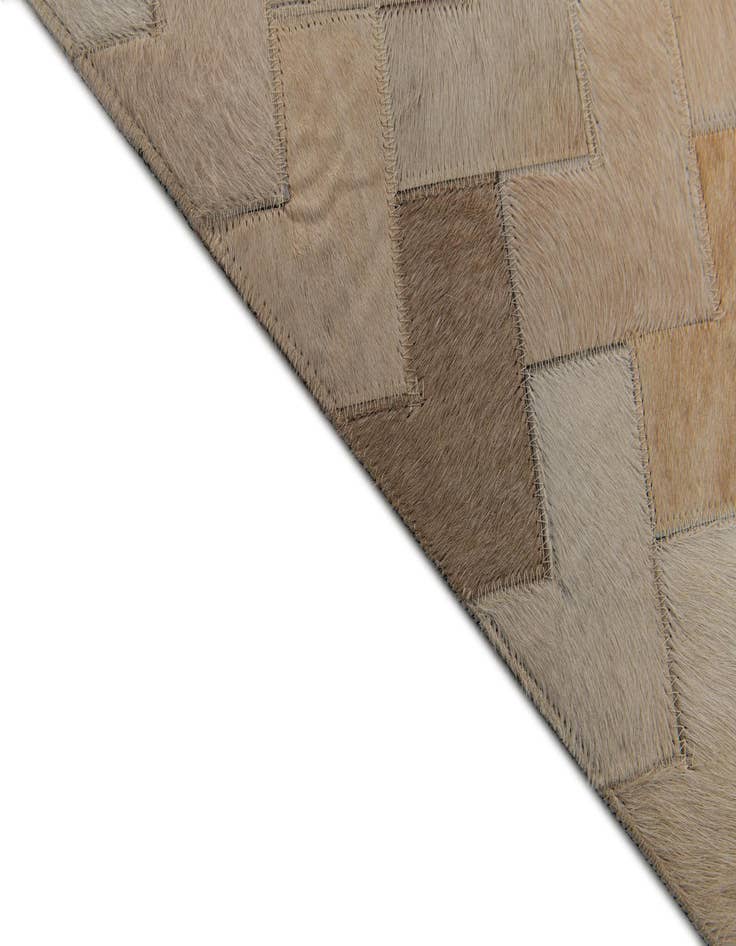 Detail image of  4' 1 x 5' 11 Cowhide Stocks Rug