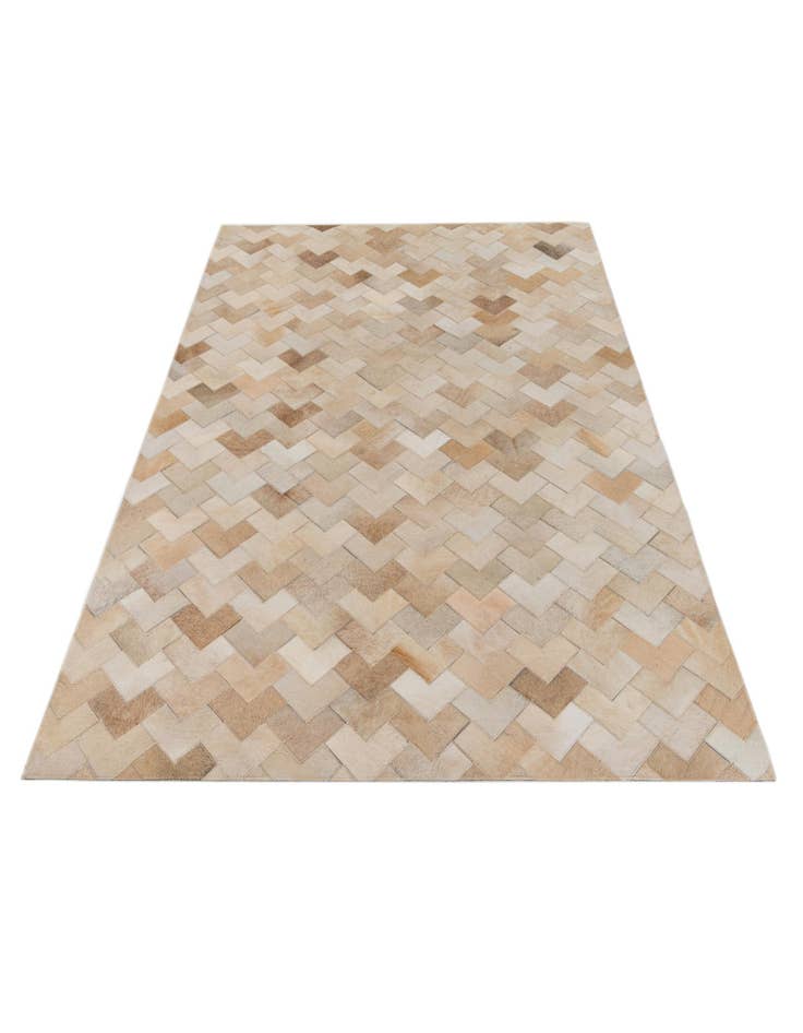 Detail image of  4' 1 x 5' 11 Cowhide Stocks Rug