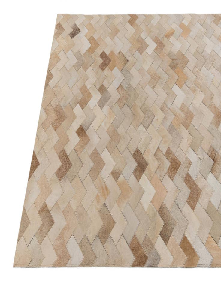 Detail image of  4' 1 x 5' 11 Cowhide Stocks Rug