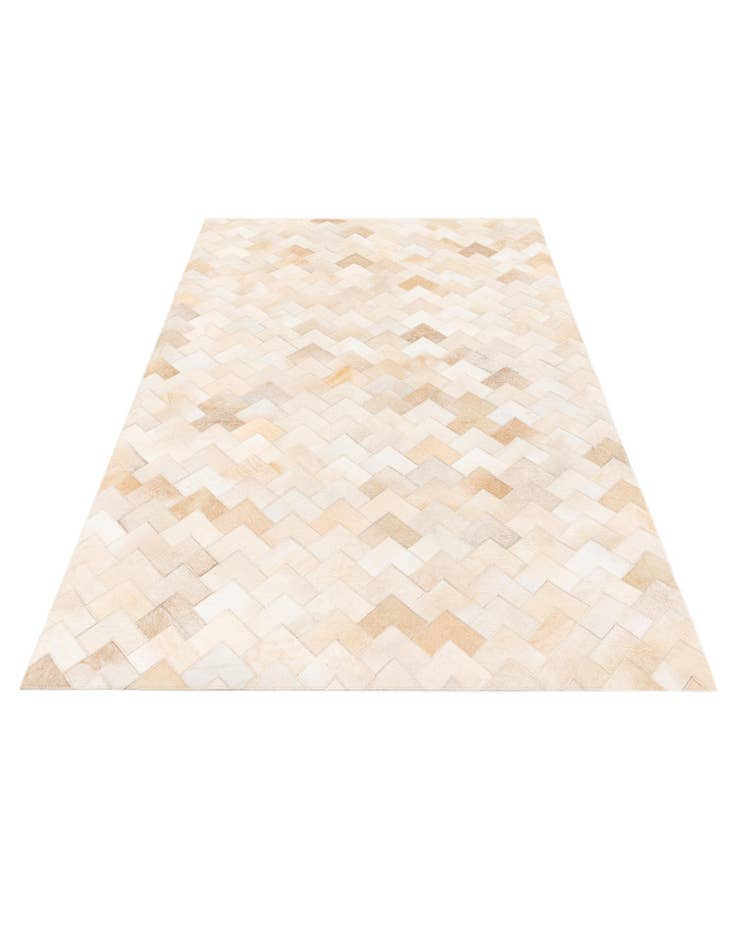 Detail image of  4' 1 x 6' 1 Cowhide Stocks Rug