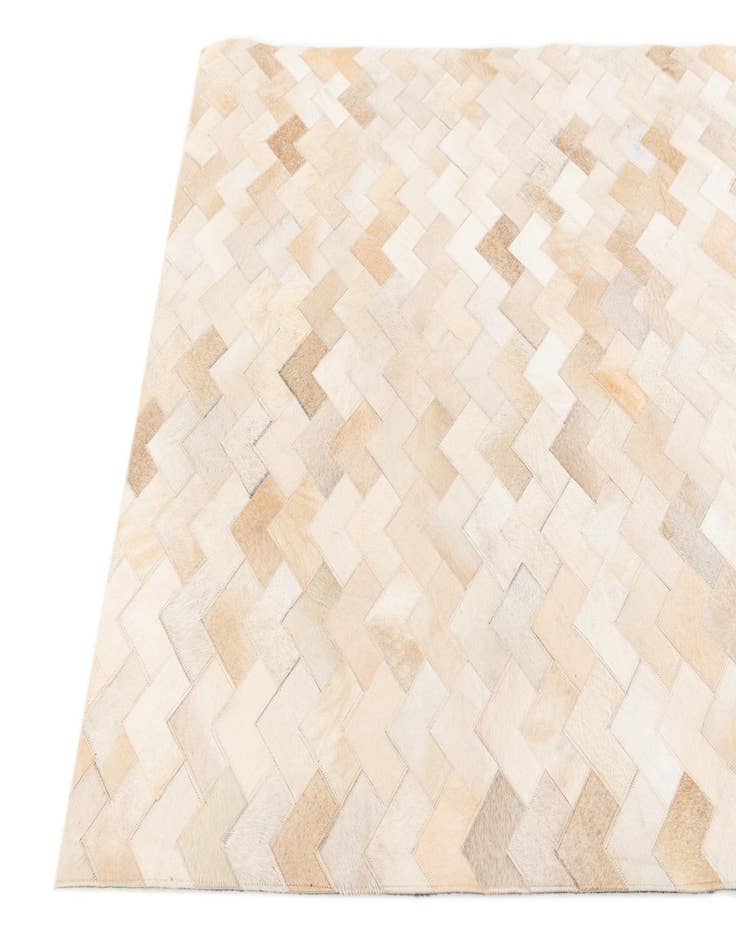 Detail image of  4' 1 x 6' 1 Cowhide Stocks Rug