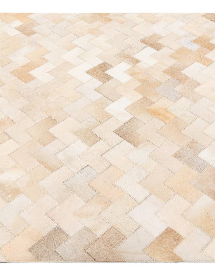 Detail image of  4' 1 x 6' 1 Cowhide Stocks Rug