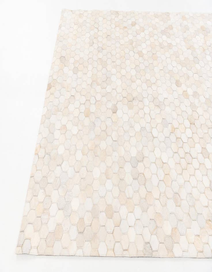 Detail image of  4' 10 x 7' 9 Cowhide Stocks Rug