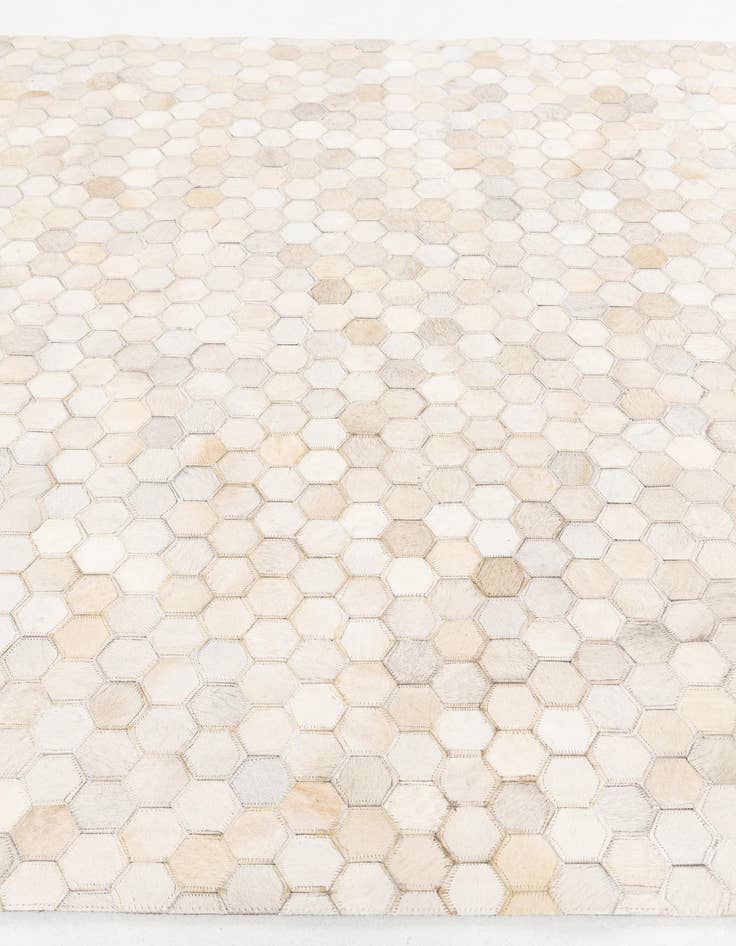 Detail image of  4' 10 x 7' 9 Cowhide Stocks Rug