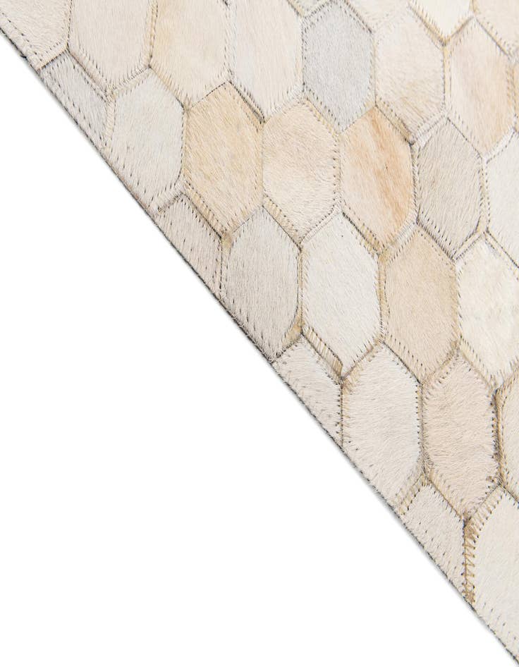 Detail image of  4' 10 x 7' 9 Cowhide Stocks Rug