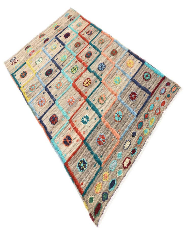 Detail image of  4' 2 x 6' 10  Hand Knotted Darya Wool Rug